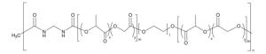 Poly(D,L-lactide-co-glycolide)-block-poly(ethylene glycol)-block-poly(D,L-lactide-co-glycolide) based poly(ether ester urethane) 