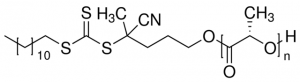 Poly(L-lactide) 4-cyano-4-[(dodecylsulfanylthiocarbonyl)sulfanyl]pentonate 802174-1G
