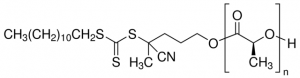Poly(L-lactide) 4-cyano-4-[(dodecylsulfanylthiocarbonyl)sulfanyl]pentonate 746533-1G