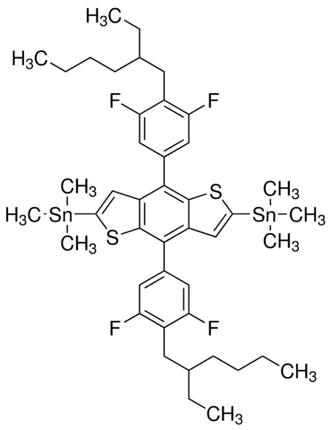 1,1-[4,8-Bis[4-(2-ethylhexyl)-3,5-difluorophenyl]benzo[1,2-b:4,5-b]dithiophene-2,6-diyl]bis[1,1,1-trimethylstannane] 901258-500MG