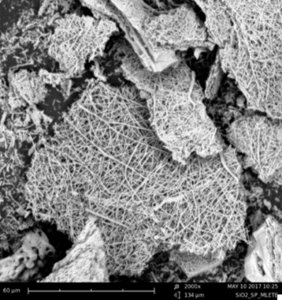Silica dioxide-electrospun milled nanofibers 