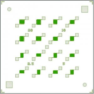 Back-gated OFET Interdigitated Substrate FIPMS223-1PAK