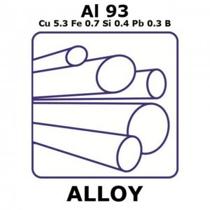 Aluminum alloy 2011, Al93Cu5.3Fe0.7Si0.4Pb0.3B 