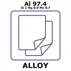 Aluminum alloy 6082, Al97.4Si1Mg0.9Mn0.7 