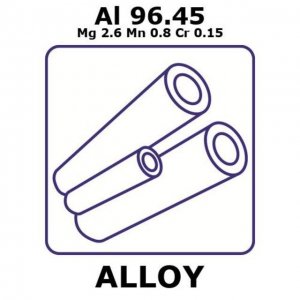 Aluminum-magnesium-manganese-chromium alloy, Al96.45Mg2.6Mn0.8Cr0.15 