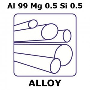 Aluminum-magnesium-silicon alloy, Al99Mg0.5Si0.5 