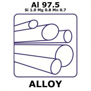 Aluminum-silicon-magnesium-manganese alloy, Al97.5Si1.0Mg0.8Mn0.7 