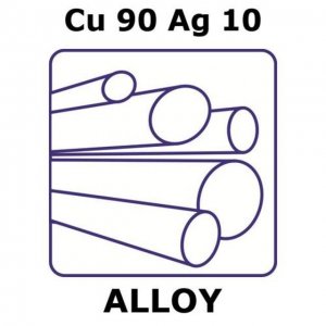 Copper-silver alloy, Cu90Ag10 