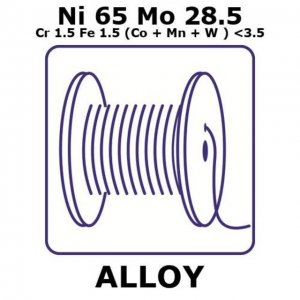 Hastelloy B-3 alloy, Ni65Mo28.5Cr1.5Fe1.5(Co+Mn+W)3.5max GF64663386-1EA