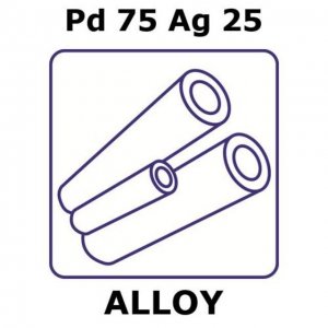 Palladium-silver alloy, Pd75Ag25 