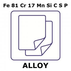 Stainless Steel - AISI 430 alloy, Fe81Cr17MnSiCSP 