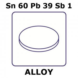 Tin-lead-antimony alloy, Sn60Pb39Sb1 