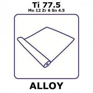 Titanium alloy beta 3, Ti77.5Mo12Zr6Sn4.5 GF28681038-1EA
