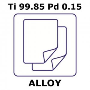 Titanium-palladium alloy, Ti99.85Pd0.15 