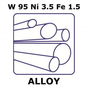 Tungsten-nickel-iron alloy, W95Ni3.5Fe1.5 GF86612003-1EA