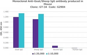 Monoclonal Anti-Goat/Sheep IgG antibody produced in mouse 