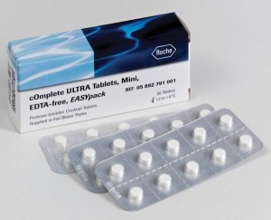 cOmplete ULTRA Tablets, Mini, EDTA-free, EASYpack Protease Inhibitor Cocktail 5892791001