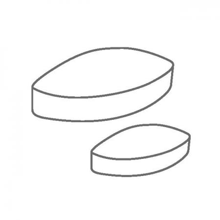 IKAFLON 25 Set (5 Pcs) ellipse PTFE-coated Magnetic stirring bars 0004494800