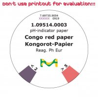 pH-indicator paper Congo red paper 