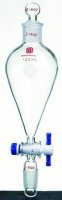 Synthware Squibb-style separatory funnel with standard taper joints, PTFE stopcock and PTFE stopper SYNF459250A-1EA