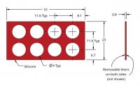 Grace Bio-Labs Press-To-Seal silicone isolator, No PSA GBL664101-25EA