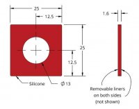 Grace Bio-Labs Press-To-Seal silicone isolator, No PSA GBL664207-25EA