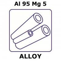 Aluminum-magnesium alloy, Al95Mg5 