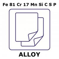 Stainless Steel - AISI 430 alloy, Fe81Cr17MnSiCSP 
